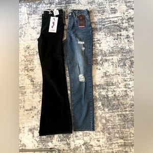 BUNDLE DEAL‼️ Pink's Hi-Rise Flare Jeans/No Boundaries' Boyfriend Jeans Size 1